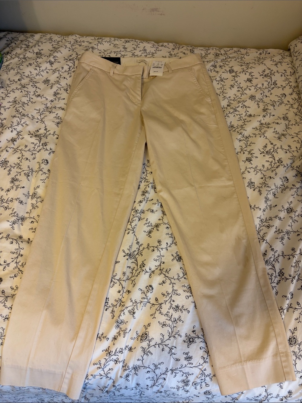 J. Crew Women's Cropped Chinos in Light Cream